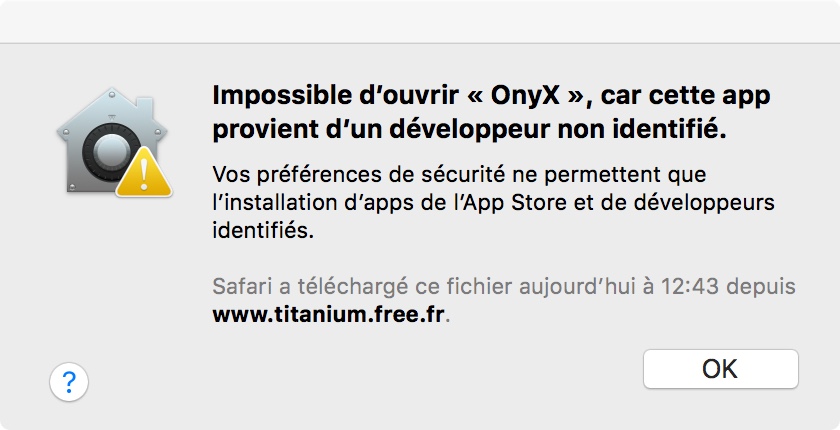 onyx mac ne se lance pas