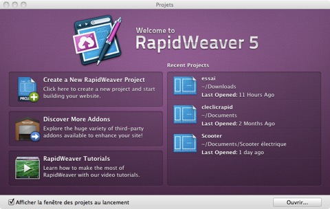 projet rapidweaver